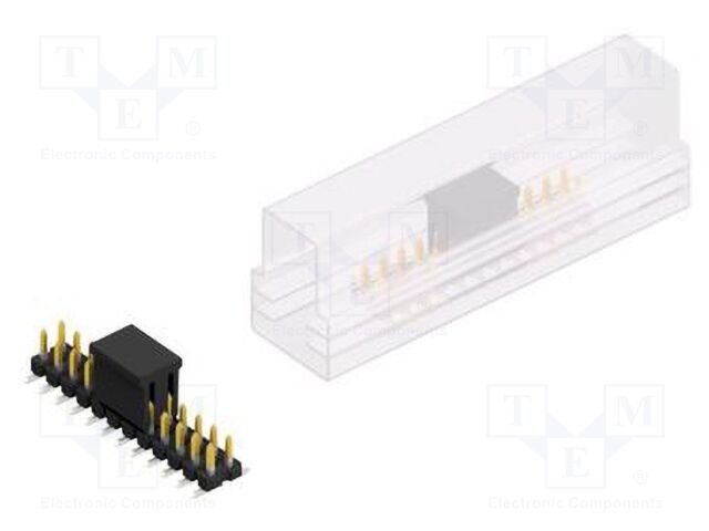 Connector: pin strips; pin header; male; PIN: 24; 2.54mm; SMT; 2x12