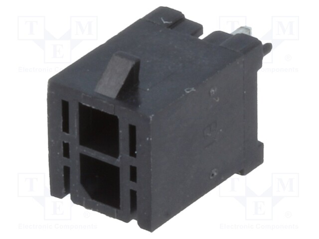 Socket; wire-board; male; MF30; 3mm; PIN: 2; THT; PCB snap; 5A; tinned