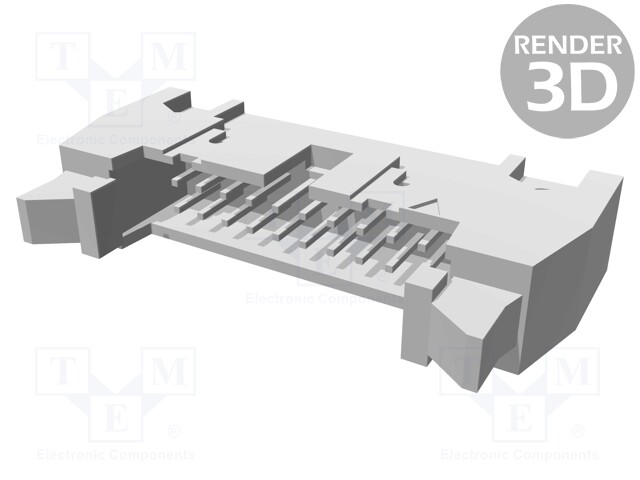 Socket; IDC; male; PIN: 20; straight; with ejector; THT; 2.54mm
