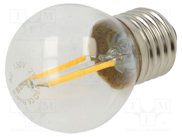 LED lamp; white; E27; 115VAC; 2W; industrial signallers