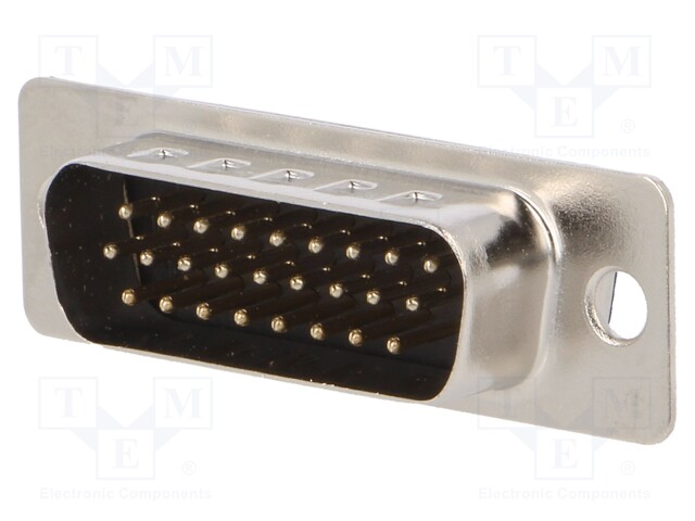 D-Sub HD; PIN: 26; male; soldering; for cable; gold-plated