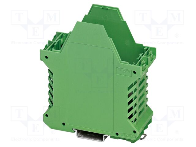 Enclosure base; with FE contact; green; UL94V-0; ME 45; X: 107.3mm