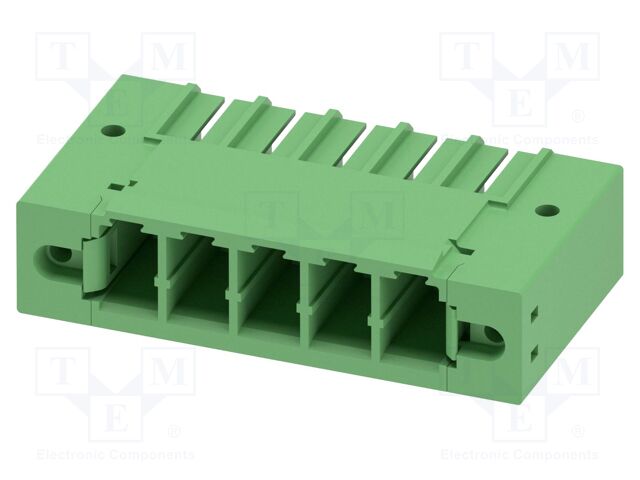 PCB headers, nominal cross section: 6 mm?, color: green, nom