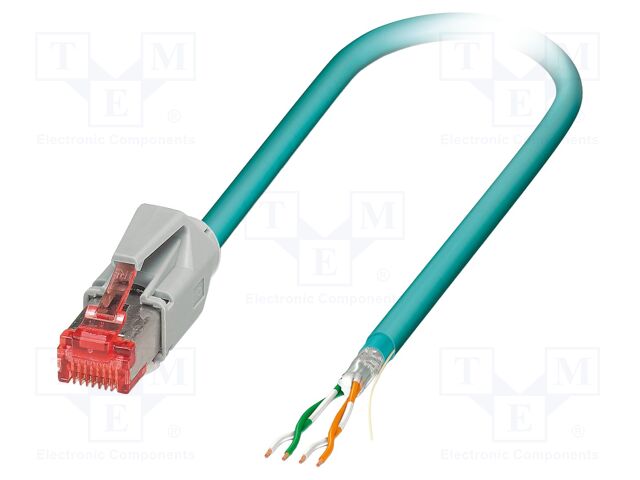 Patch cord; SF/UTP; Cat 5; cables,RJ45 plug; stranded; Cu; 0.5m
