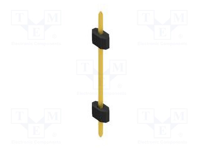 Connector: pin strips; pin header; male; PIN: 1; 1.27mm; THT; 1x1