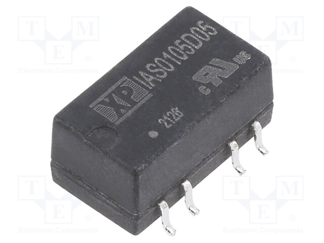 Isolated Board Mount DC/DC Converter, ITE, 2 Output, 1 W, 5 V, 100 mA, -5 V