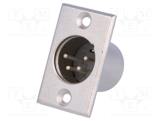 Socket; XLR; male; PIN: 4; soldering; Case: XLR standard