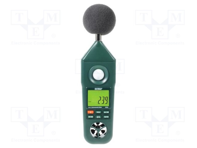 Sound level meter; double LCD; Range: 1÷20klx,35÷130dB; 10÷95%RH