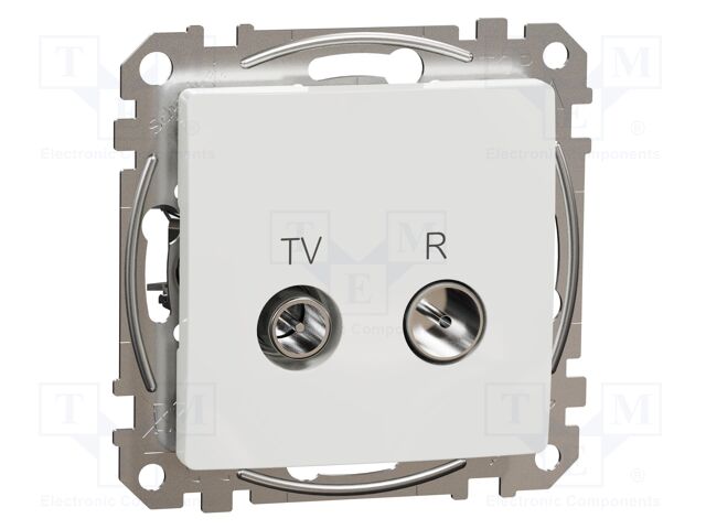 RTV socket ending; IP20; plaster embedded,in mounting box; 4dB