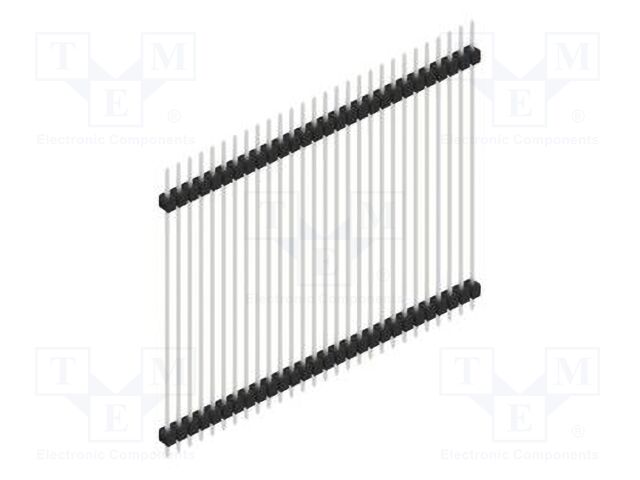 Connector: pin strips; pin header; male; PIN: 28; 2.54mm; THT; 1x28
