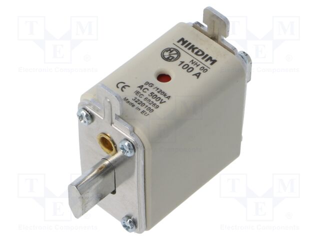 Fuse: fuse; gG; 100A; 500VAC; industrial; NH00