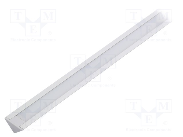 Profiles for LED modules; white; angular,recessed; natural; L: 1m