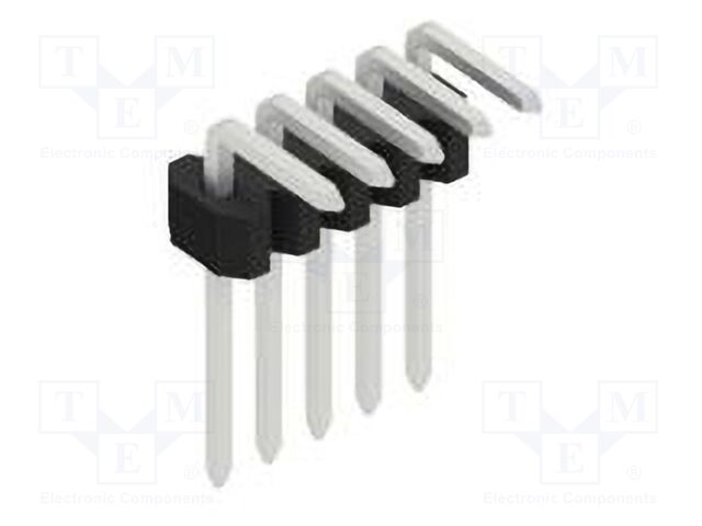 Connector: pin strips; pin header; male; PIN: 5; 1.27mm; THT; 1x5