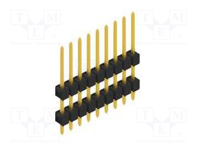 Connector: pin strips; pin header; male; PIN: 9; 2.54mm; THT; 1x9