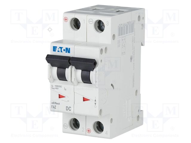 Circuit breaker; 250VDC; Inom: 16A; Poles: 2; Charact: K; 10kA; IP20