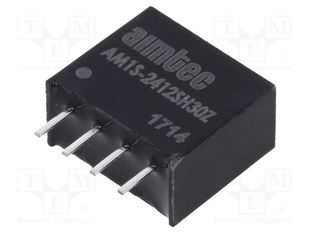 Converter: DC/DC; 1W; Uin: 21.6÷26.4V; 12VDC; Iout: 100mA; SIP4; 1.8g