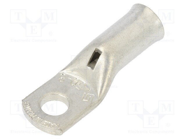 Ring terminal; M8; 50mm2; crimped; for cable; non-insulated; 8.3mm