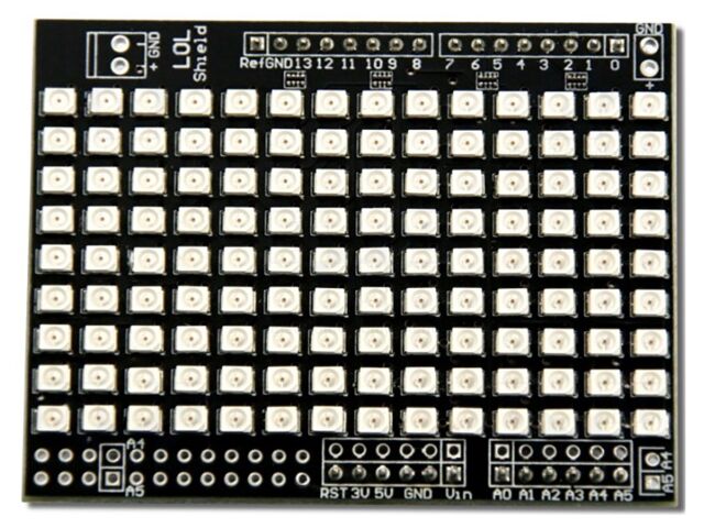 Module with 126 LED's (14x9); pin strips,pin header