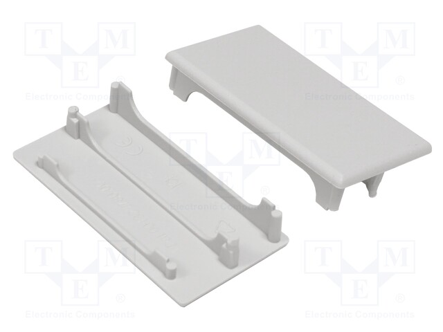 Cap for LED profiles; grey; ABS; Application: LOWI; Pcs: 2
