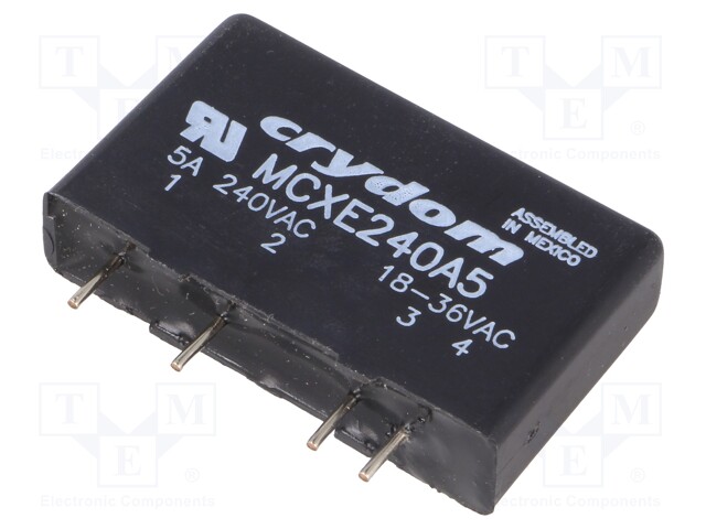 Relay: solid state; Ucntrl:18÷36VAC; 5A; 12÷280VAC; THT; SIP