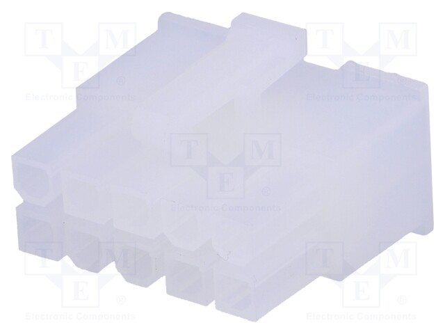 Plug; wire-wire/PCB; female; N42W; 4.2mm; PIN: 10; w/o contacts