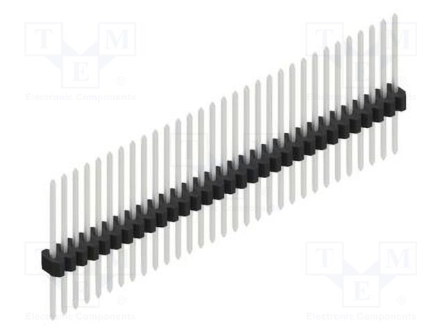 Connector: pin strips; pin header; male; PIN: 31; 1.27mm; THT; 1x31