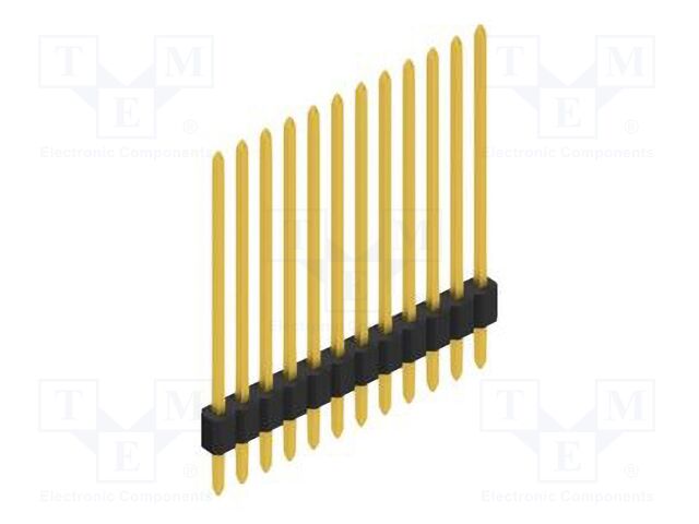 Connector: pin strips; pin header; male; PIN: 12; 1.27mm; THT; 1x12