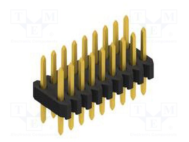 Connector: pin strips; pin header; male; PIN: 18; 1.27mm; THT; 2x9