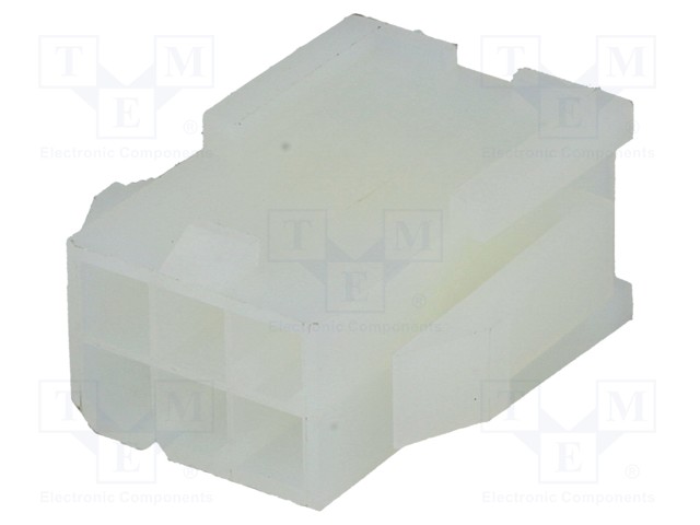 Plug; wire-wire; male; N42G; 4.2mm; PIN: 6; 600V; Locking: latch