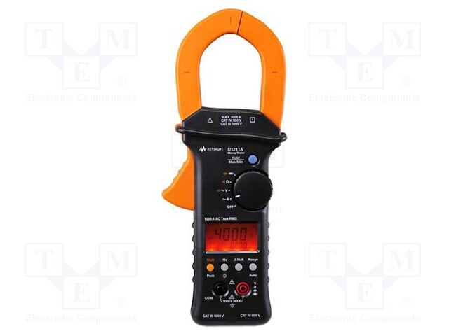 Digital clamp meter; LCD (4000); I AC: 40/400/700/1000A; 52mm