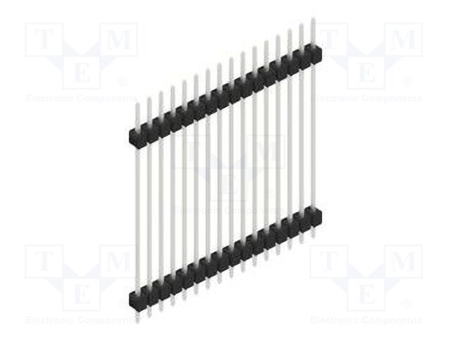 Connector: pin strips; pin header; male; PIN: 16; 2.54mm; THT; 1x16