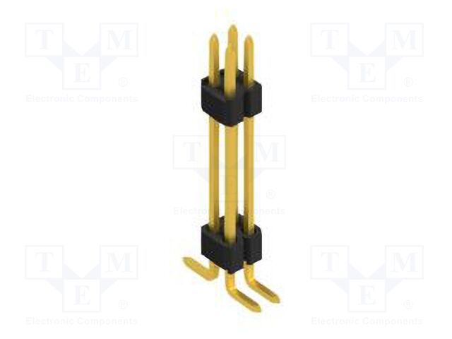 Connector: pin strips; pin header; male; PIN: 4; 1.27mm; SMT; 2x2