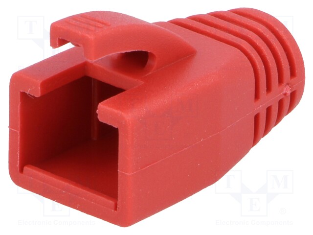 RJ45 plug boot; 8mm; Colour: red