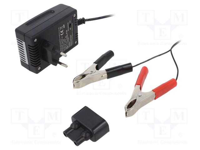 Charger: for rechargeable batteries; acid-lead; 800mA; Plug: EU