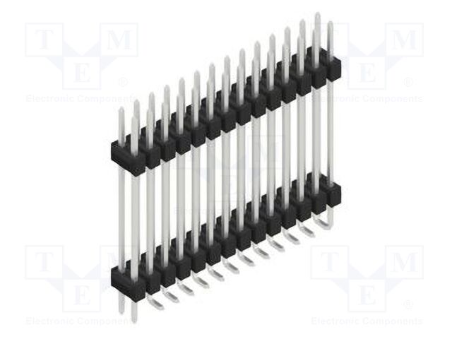 Connector: pin strips; pin header; male; PIN: 28; 2.54mm; SMT; 2x14