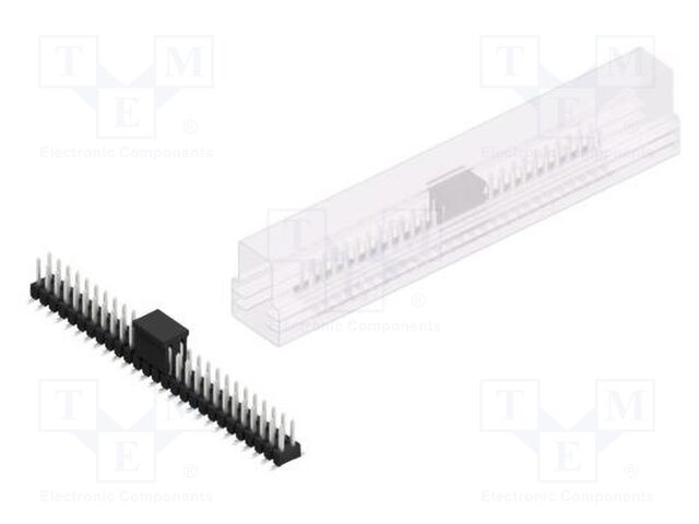 Connector: pin strips; pin header; male; PIN: 54; 2.54mm; SMT; 2x27