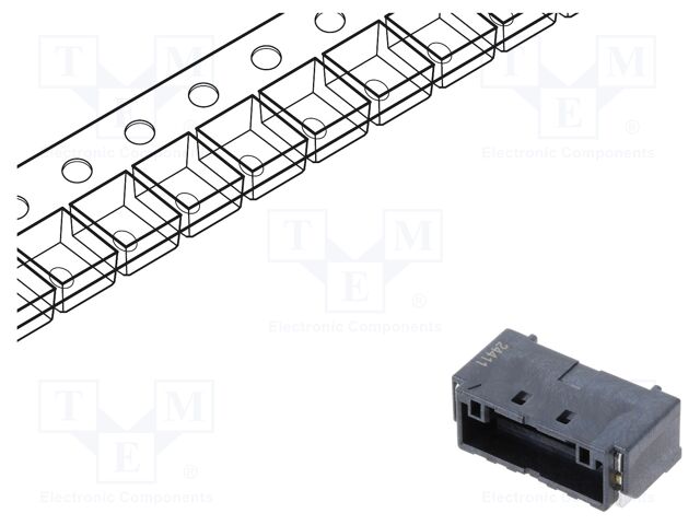 Connector: wire-board; DF51K; horizontal; male; on PCBs; socket