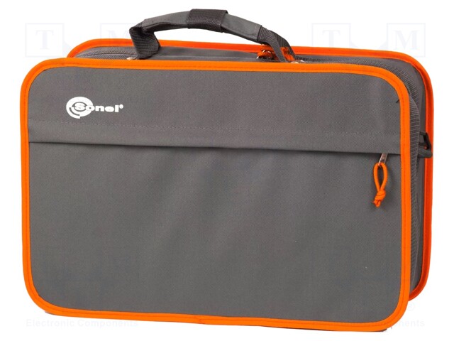 Bag; Colour: orange,grey; Mat: fabric; 1pcs.
