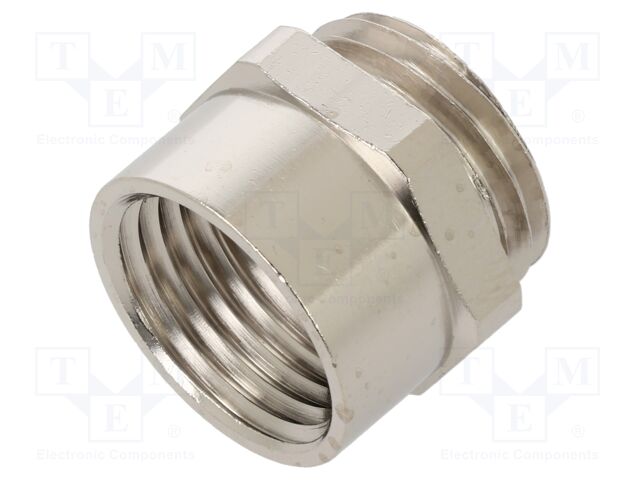 Thread adapter; Int.thread: PG9; Ext.thread: M16; brass; Pitch: 1.5