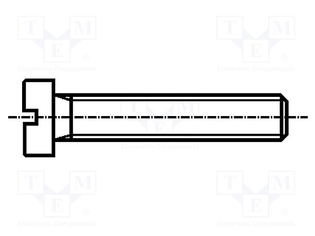 Screw; M1x10; 0.25; Head: cheese head; slotted; steel; DIN: 84A