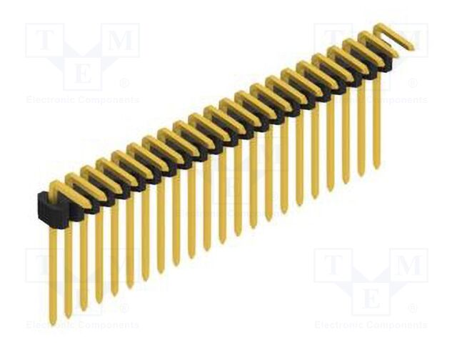 Connector: pin strips; pin header; male; PIN: 22; 1.27mm; THT; 1x22