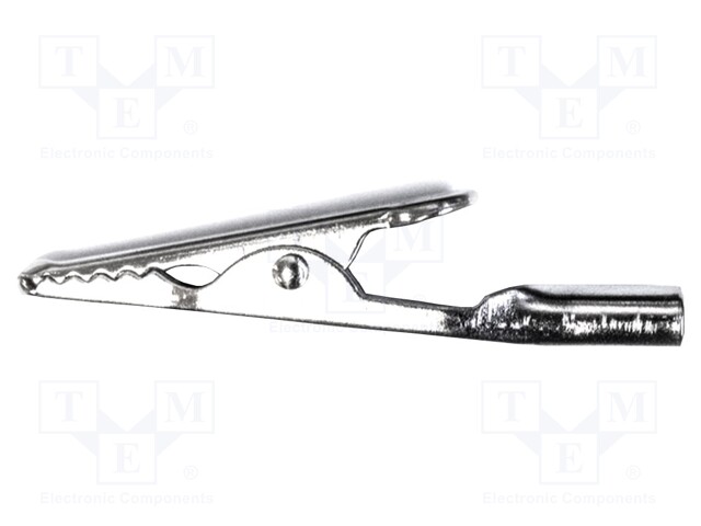 Crocodile clip; 10A; Grip capac: max.7.9mm; Overall len: 50mm