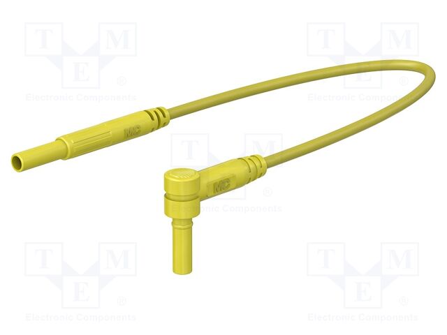 Test lead; 10A; banana plug 2mm,angular banana plug 2mm; Len: 1m