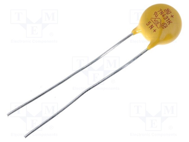 Varistor: metal-oxide; THT; 275VAC; 350VDC; 430V; ±10%; 1.2kA; 33J