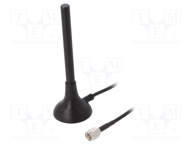 Antenna; 2.7dBi; Mounting: magnet; male,SMA; 94mm