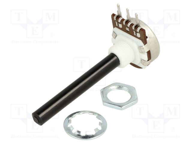 Potentiometer: shaft; single turn; 1kΩ; ±20%; 0.4W; linear; 6mm; THT
