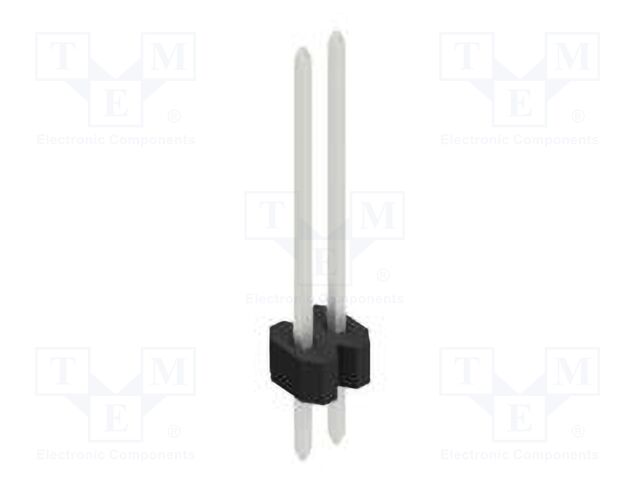 Connector: pin strips; pin header; male; PIN: 2; 1.27mm; THT; 1x2
