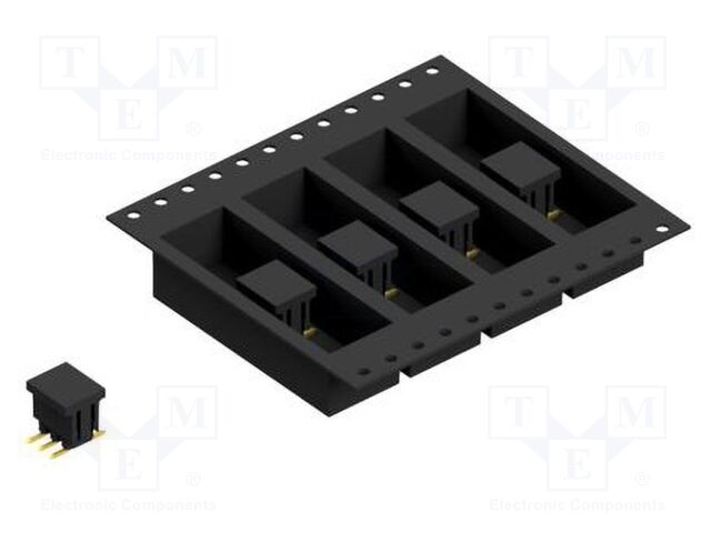 Connector: pin strips; pin header; male; PIN: 6; 2mm; SMT; 2x3; 100V