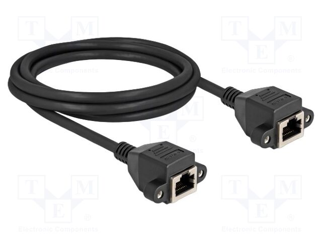 Extender Ethernet; S/FTP; RJ50 socket,both sides; 2m; PVC; black
