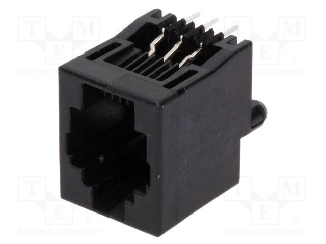 Socket; RJ12; PIN: 6; Layout: 6p6c; THT; straight; 16.51mm